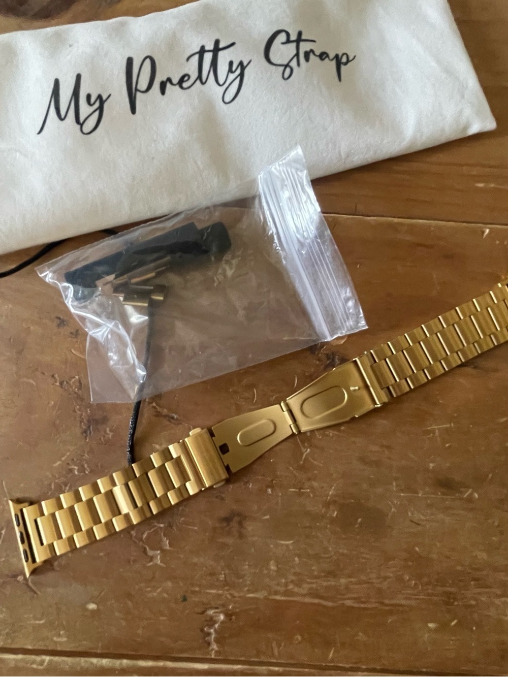 My Pretty Strap Brand Apple Watch Band GOLD Worn Twice!!!